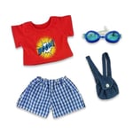 Build Your Bears Wardrobe Vêtements pour Ours en Peluche - Short de Bain et Lunettes Fit 38-40 cm