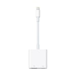 APPLE – Lightning to USB Camera Adapter 3, 1xUSB Type A Female, 1xLightning male, white (MK0W2ZM/A