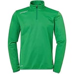 uhlsport Essential 1/4 Zip Top Type de Haut Enfant, Vert/Blanc, 8-9 Ans