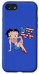 Coque pour iPhone SE (2020) / 7 / 8 Logo Betty Boop Drapeau USA Vêtements