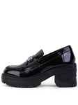 Kickers Edie Patent Leather Loafer - Black, Black, Size 8, Women