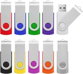 Lot Clé Usb 2 Go Pas Cher Cle Usb 2.0 En Lot De 10 Stockage Externe Mémoire Porte Clé Pour Pc, Tv, Ipad, Voiture, Lecteur, Xboxone(2 Go, Multicouleur)[Q1990]