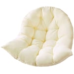 Coussin de siège de chaise à bascule de jardin lavable, housse de siège de chaise suspendue intérieure et extérieure blanche（N'inclut pas le berceau）