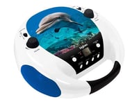 BigBen CD52 Dolphin - Boombox - Blanc avec des motifs