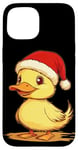 iPhone 15 Yellow Duckling in Xmas Mood Outfit for Boys and Girls Case