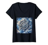 Womens Leonardo Da Vinci Man V-Neck T-Shirt