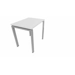 Bureau individuel profondeur 60 cm Producteo Gris aluminium CONNECT : bureau P60 D120x60/cpl blanc neige/cpi gris