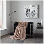 GC GAVENO CAVAILIA Couverture Polaire Sherpa en Flanelle Douce et Moelleuse (200 x 240 cm) pour canapé-lit et lit en Peluche synthétique (Vison)