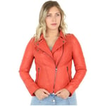 Blouson Giorgio  Blouson en cuir LOVELY  ref 40744 Coquelicot