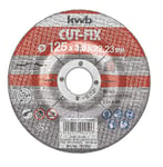 kwb disque de coupe Cut-Fix 792 250 (125 x 22, coudée, épaisseur 3,0 mm, pour le travail de la pierre, pour meuleuses d'angle)