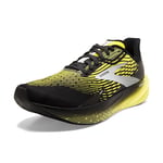 Brooks Homme Hyperion Max Sneaker, Noir/Jaune Flamboyant/Blanc, 45.5 EU