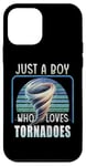 Coque pour iPhone 12 mini Storm Chaser Just A Boy Who Loves Tornado Retro 80s Weather