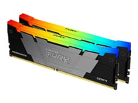 Kingston Fury Renegade Rgb - Ddr4 - Sats - 16 Gb: 2 X 8 Gb - Dimm 288-Pin - 3200 Mhz / Pc4-25600 - Cl16 - 1.2 V - Ej Buffrad - Icke Ecc - Svart