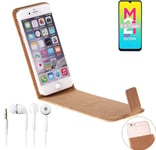 Protective cover for Samsung Galaxy M21 2021 + earphones cork Flipstyle