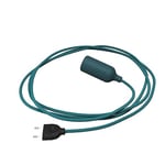 creative cables - Snake Lampe en silicone avec interrupteur et fiche - Sans ampoule, Pétrole