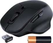 Souris Office Sans-Fil, 2.4 Ghz, Silencieuse, Récepteur Usb, Dpi Ajustables 800/1200 / 1600, 6 Boutons, Pile Incluse, Compatible Avec Pc Mac Ordinateur Portable, 571172