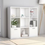 Maison Chic - Bibliothèque Meuble de Rangement Meuble Étagère Blanc 98x30x98 cm Aggloméré 39318