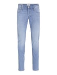 JACK & JONES Men's Slim Fit Jeans Low Rise Denim Pants Button Fly Casual, Blue Colour, UK Size 30W / 32L