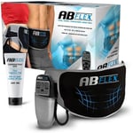 ABFLEX Ab Toning Belt and Ab Stimulator for Slender Toned Stomach Muscles Black