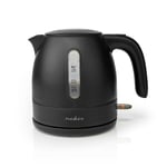 1L Compact Electric Kettle Cordless Jug 360° 2150W Boil Dry Protection Black