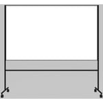 Whiteboard Lintex ONE Mobil, svart, dubbelsidig, 200x120cm