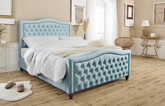 Eleganza Saturn Plush Superking Bed Frame - Duck Egg