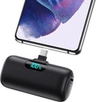 Batterie Externe Usb C 5000mah, 15w 3.0a Charge Rapide Chargeur Portable Mini Power Bank Avec Écran Lcd Compatible Avec Iphone 15/15pro Samsung S23,S22/Note/Huawei/Moto/Lg/Pixel,Us[Pho065036]