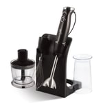 Berlinger Haus - 2-i-1 stavmixer & hackare 500W i 5 delar - Black Silver Collection