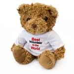 NEW - BEST VOLUNTEER IN THE WORLD - Teddy Bear Cute Cuddly - Gift Present Award