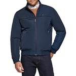 Tommy Hilfiger Men's Performance Faux Memory Bomber Jacket, Navy Filled, M