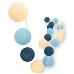 CREATIVECOTTON Guirlande Lumineuse, Boules de Coton avec Mode Timer et Mode Veilleuse (Océan, 20 boules)
