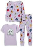 Amazon Essentials Disney | Marvel | Star Wars | Princess Pyjama en coton, coupe ajustée Bébé Fille, Lot de 3, Star Wars Set 3 Pièces Violet Rule The Galaxy, 18 mois