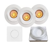 Nordic Lux IsoSafe Hvit 8W WarmDim 4-Pack m/Dimmer & Kabel