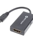 Dragon Trading® Adaptateur micro-USB vers HDMI (non compatible avec Galaxy S3/S4/Note2/Note3) Noir