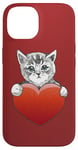 iPhone 14 Valentine’s Day Kitten Art | Cute and Romantic Design Case