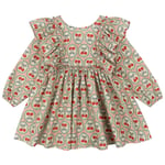 Konges Sløjd Evia Ls Bow Dress Gots - Cherry Bow | Rosa | 4 years