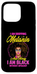 Coque pour iPhone 15 Pro Max Black Girl Lunettes de soleil Magic Afro Woman Honey Drip Rose vif