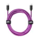 JuicEBitz Phone Charger Cable, USB C to USB C Cable 0.5m, USB Cable, 480mbps, Fast Charger USB C Compatible with Samsung Galaxy, Google Pixel, iPad, LG, Huawei, iPhone 15 + More, Purple