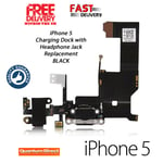 NEW iPhone 5 Replacement Charging Dock Port Assembly + Headphone Jack - BLACK