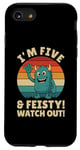 Coque pour iPhone SE (2020) / 7 / 8 Five and Feisty Monster Birthday Graphic for Kids