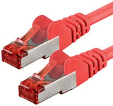 1aTTack.de 10m Cat6 Ethernet Cable Lan Patch Cat 6 Cables Internet Rj45 Plug 1Gbit/s SFTP PIMF - red - 1 piece 10m