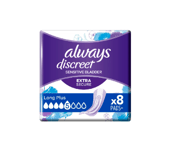 Always Discreet Long Plus Pads 8 Pads x 1