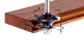 Festool Fraise à contre-profil pour languette HW avec roulement butée queue de 8mm FESTOOL HW S8 D43/21 A/KL - 491129