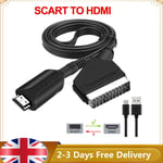 SCART To HDMI Converter Audio Video Adapter For HDTV Sky Box STB Plug HD TV DVD