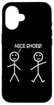 Coque pour iPhone 16 Nice Shoes Sarcasme Funny Stickman Stick Figure Sarcastique Pun