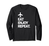 Travel Eat Enjoy Repeat. Travel Around the World Long Sleeve T-Shirt