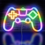 HOTUT Game Neon Sign, Neon Light Gaming LED Lights, Non-Dimmable Blue Light LED Neon Wall Light Signs, USB/Battery Powered Neon Light, Neon Lamp for Bedroom Wall Decor（Battery not Included）