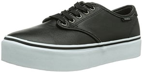 Vans Camden Platform, Women's Low-Top Trainers, Black (Leather), 8.5 UK