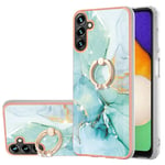 TPU Skal Finger Ring Kickstand Samsung Galaxy A34 grön marmor