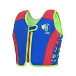 Zoggs Swimsure Jacket Veste, Gilet Flottant Enfant, Bleu/Rouge/Vert, 4-5 Years/18-25 kg